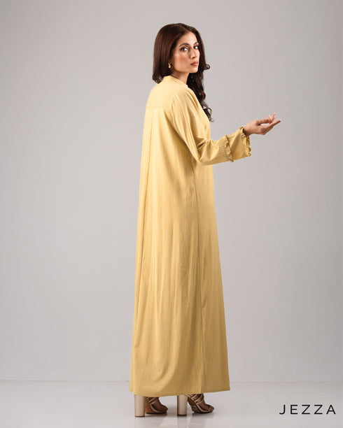 Polyester A Line Dress With Decorative Cuff Detail 60601